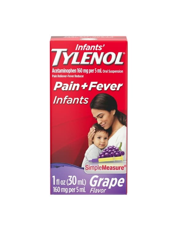 Infants' Tylenol Acetaminophen Liquid Medicine, Grape, 1 fl. oz