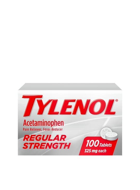 Tylenol Regular Strength Tablets with 325 mg Acetaminophen, 100 Ct