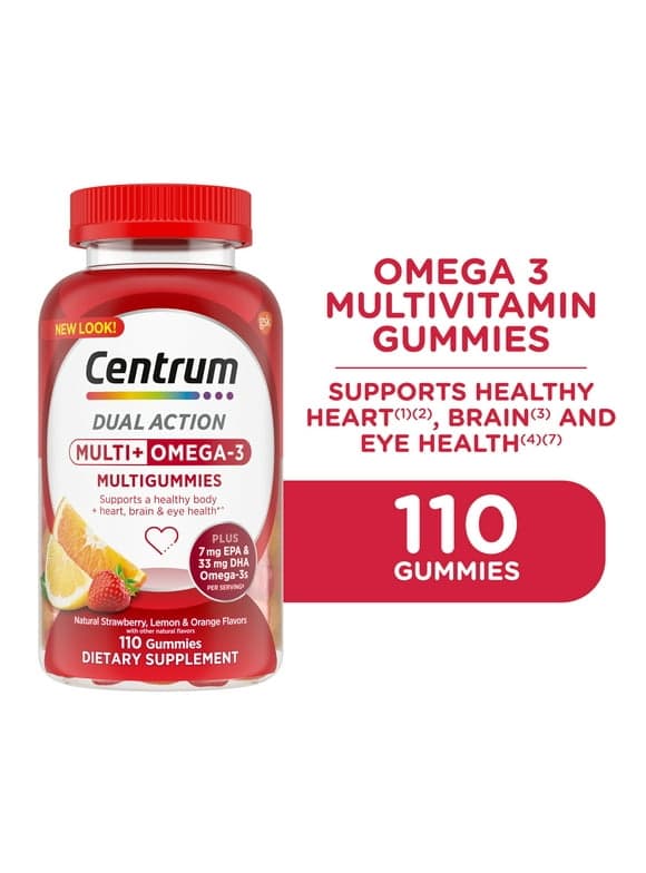 Centrum Multigummies Adult Gummy Vitamins, Multivitamin Supplements, Assorted Fruit, 110 Ct