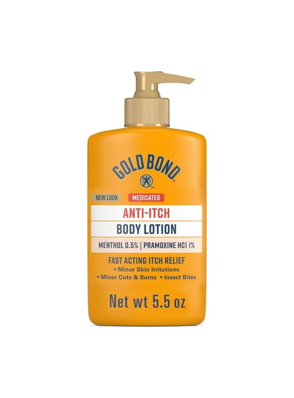 Gold Bond Medicated Anti-Itch Body Lotion with 0.5% Menthol, 5.5 oz., Steroid Free