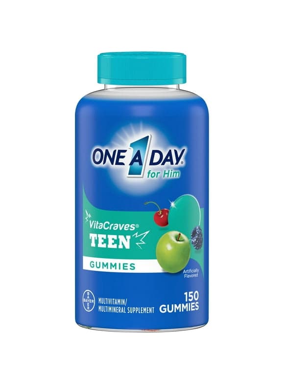 One A Day Teen For Him Multivitamin Gummies, 150 Count