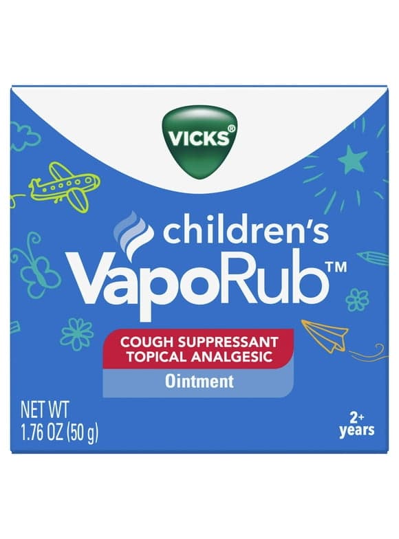 Vicks Children's VapoRub, Topical Chest Rub & Cough Suppressant, over-the-Counter Medicine, 1.76 oz